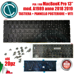 Tastiera italiana retro illuminata Apple Macbook Pro con touch bar 13" A1989 qwerty viti e pannello posteriore 2018 2019