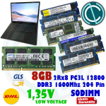 MEMORIA RAM 8GB 2Rx8 PC3L 12800S DDR3 1600MHZ 1.35V SODIMM NOTEBOOK PORTATILE BASSO VOLTAGGIO LOW VOLTAGE
