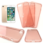 3x cover custodia trasparente per apple iphone 7 tpu morbida sottile silicone rosa
