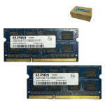 Memoria ram elpida 2 x 2gb 2rx8 pc3 10600s 9 10 f1 1333 ddr3 so dimm macbook laptop