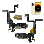 iPhone 14 Pro Connettore Dock Presa di Ricarica Carica Cavo Flat Flex Flessibile Microfono Ricambio argento