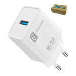 Caricabatteria da muro USB Charger Cellularline 18W Huawei Xiaomi Wiko Asus iPhone smartphone